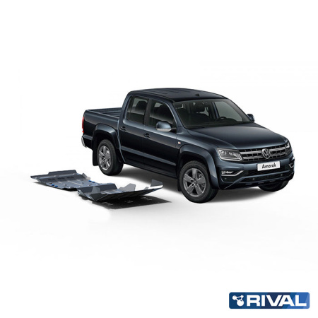 Ensemble de plaques de protection (radiateur, moteur, boîte de vitesses, boîte de transfert) Volkswagen Amarok 2016-2020; 3 l. / diesel